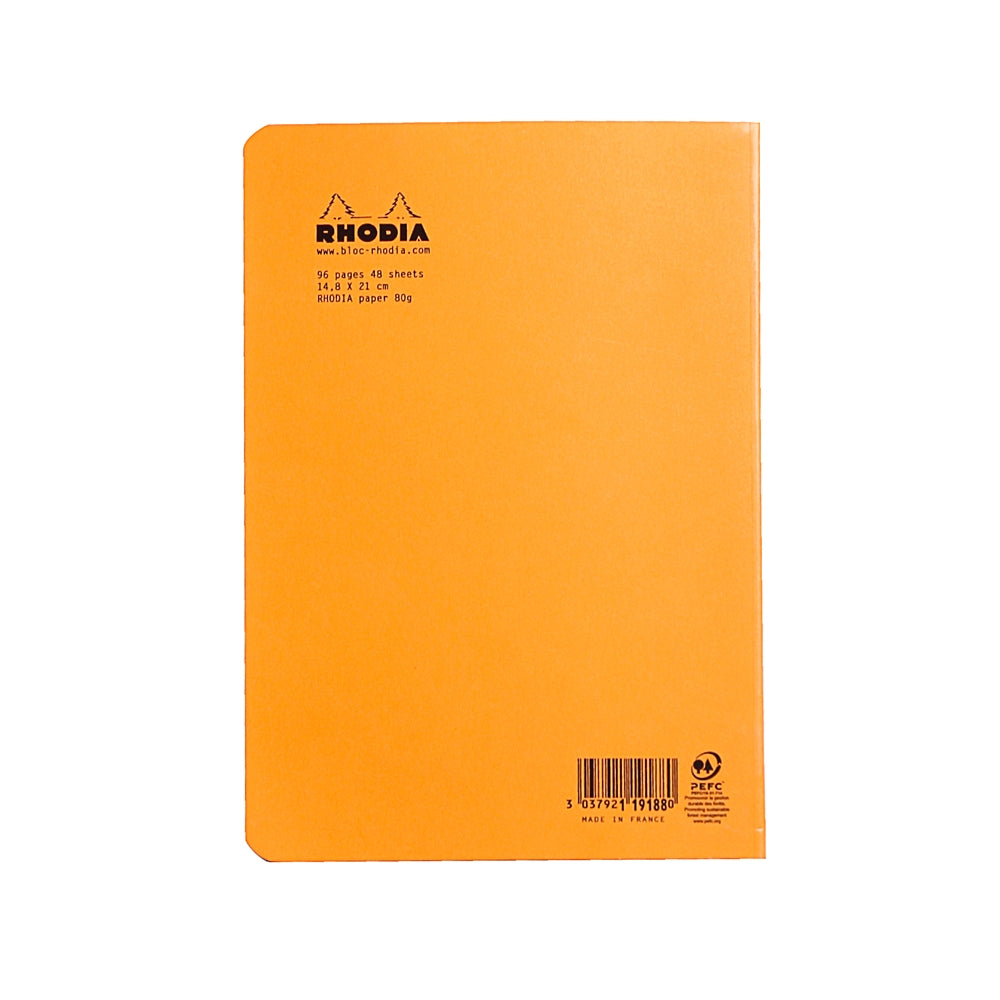 RHODIA Classic Stapled A5 148x210mm Lined Orange