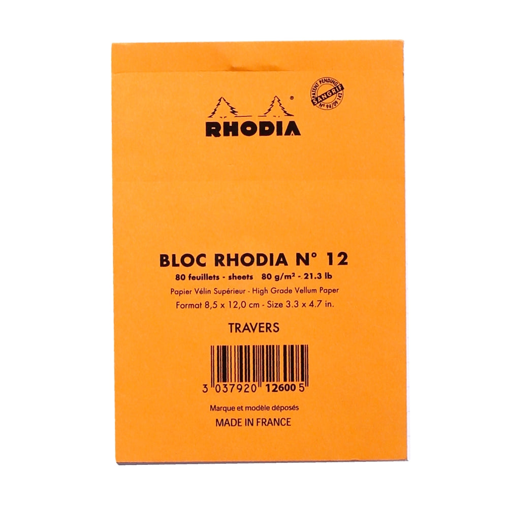 RHODIA Basics No.12 85x120mm Lined hsp Orange