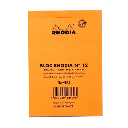 RHODIA Basics No.12 85x120mm Lined hsp Orange