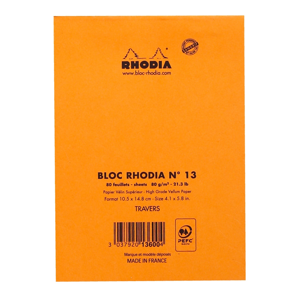 RHODIA Basics No.13 A6 105x148mm Lined hsp Orange