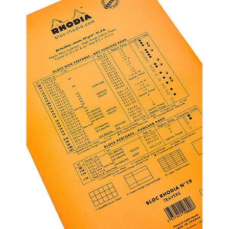 RHODIA Basics No.19 A4+-210x318mm Lined+Margin hsp Orange