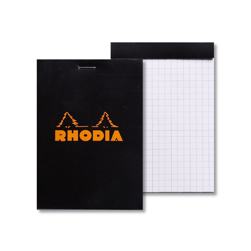 RHODIA Basics No.12 85x120mm 5x5 Sq hsp Black