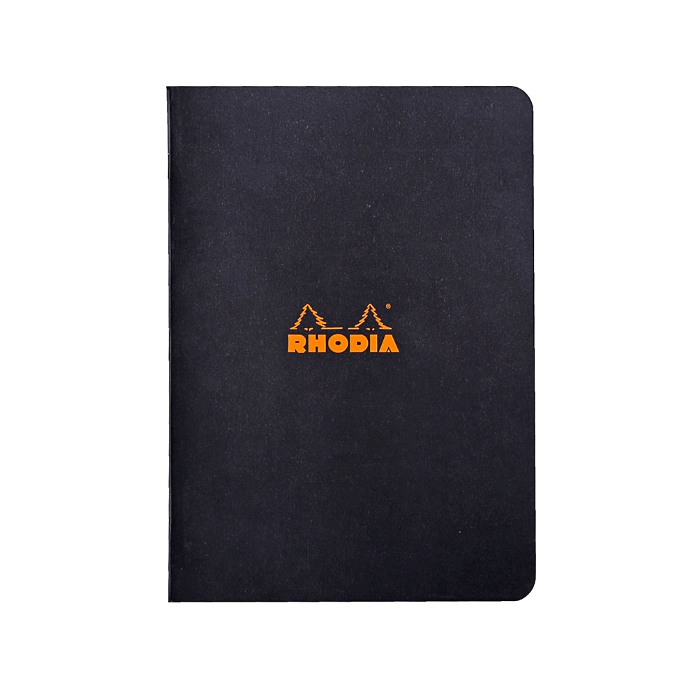 RHODIA Classic Stapled A5 148x210mm Lined Black