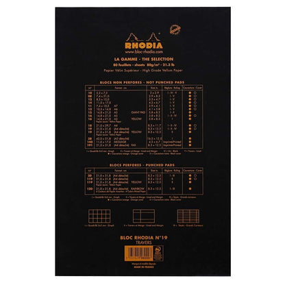 RHODIA Basics No.19 A4+-210x318mm Lined+Margin hsp Black