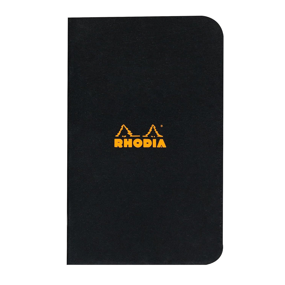 RHODIA Classic Stapled A7 75x120mm 5x5 Sq Black