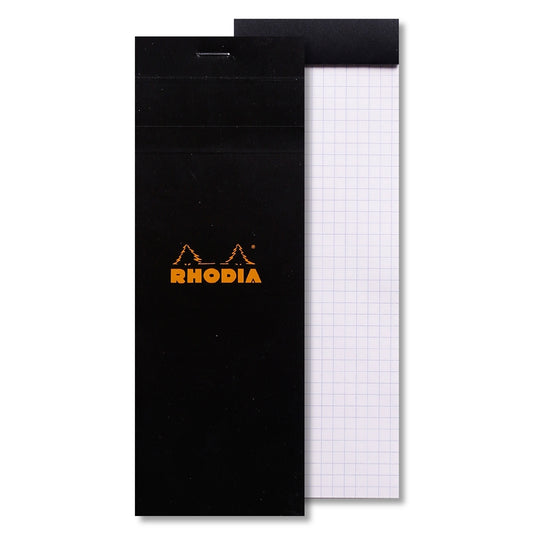 RHODIA Basics No.8 74x210mm 5x5 Sq hsp Black