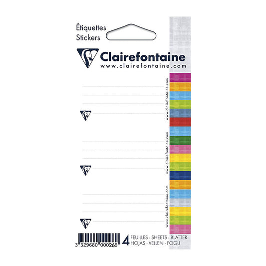 CLAIREFONTAINE Adhesive Labels Metric 12 Assorted