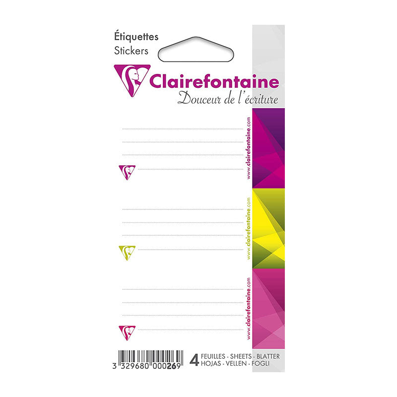 CLAIREFONTAINE Adhesive Labels Metric 12 Assorted