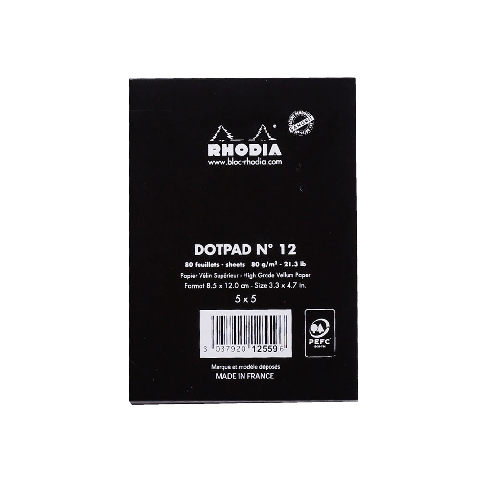 RHODIA Basics dotpad No.12 85x120mm hsp Black