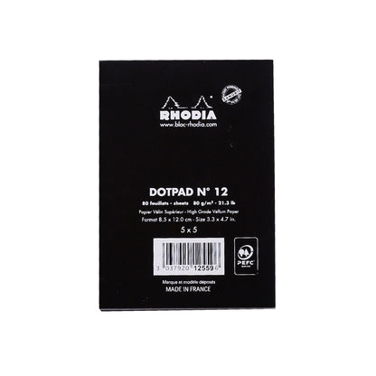 RHODIA Basics dotpad No.12 85x120mm hsp Black