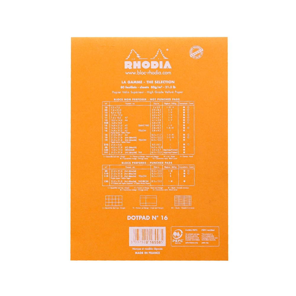 RHODIA Basics dotpad No.16 A5 148x210mm hsp Orange