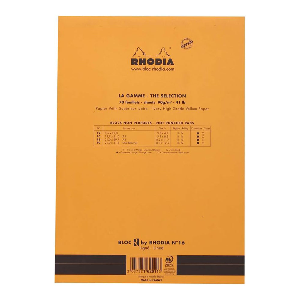 RHODIA Basics Le R No.16 A5 148x210mm Lined Orange