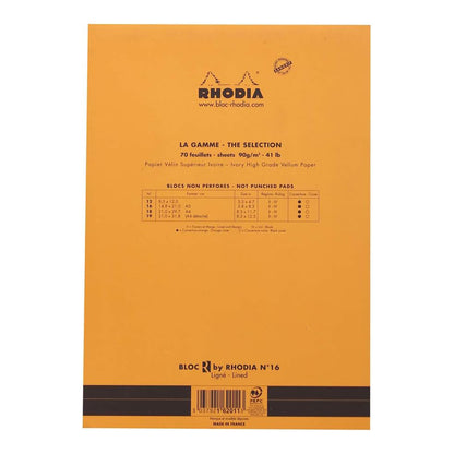 RHODIA Basics Le R No.16 A5 148x210mm Lined Orange