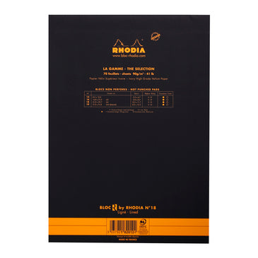 RHODIA Basics Le R No.18 A4 210x297mm Lined Black