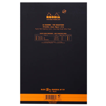 RHODIA Basics Le R No.19 A4+ 210x318mm Plain Black