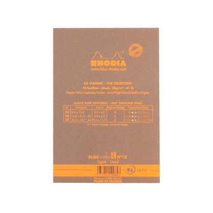 RHODIA Basics coloR No.12 85x120mm Lined Taupe