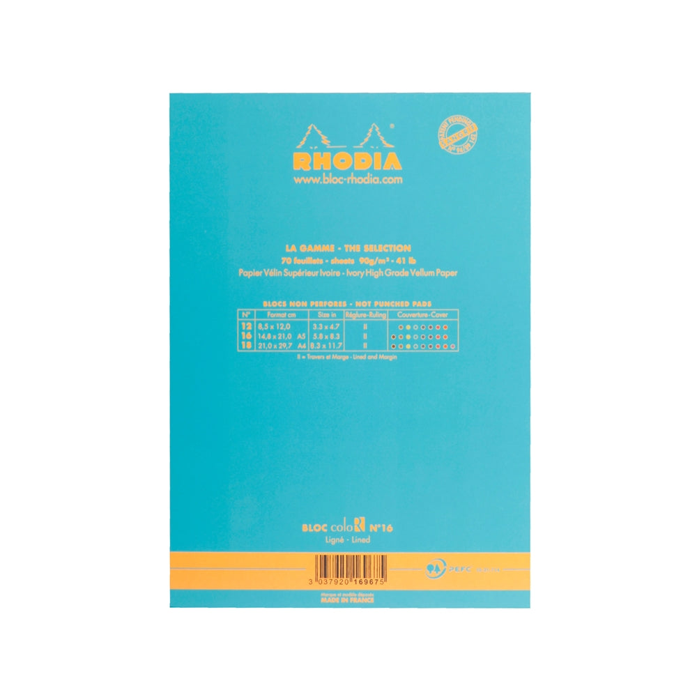 RHODIA Basics coloR No.16 148x210mm Lined Turquoise