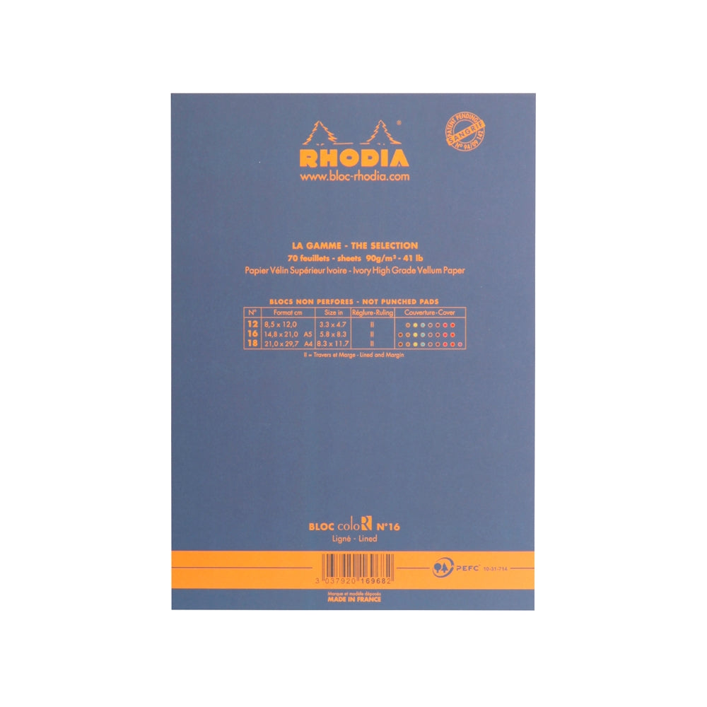 RHODIA Basics coloR No.16 148x210mm Lined Sapphire