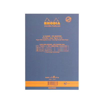 RHODIA Basics coloR No.16 148x210mm Lined Sapphire