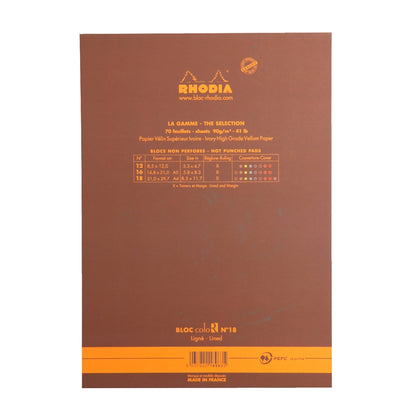 RHODIA Basics coloR No.18 210x297mm Lined Chocolat