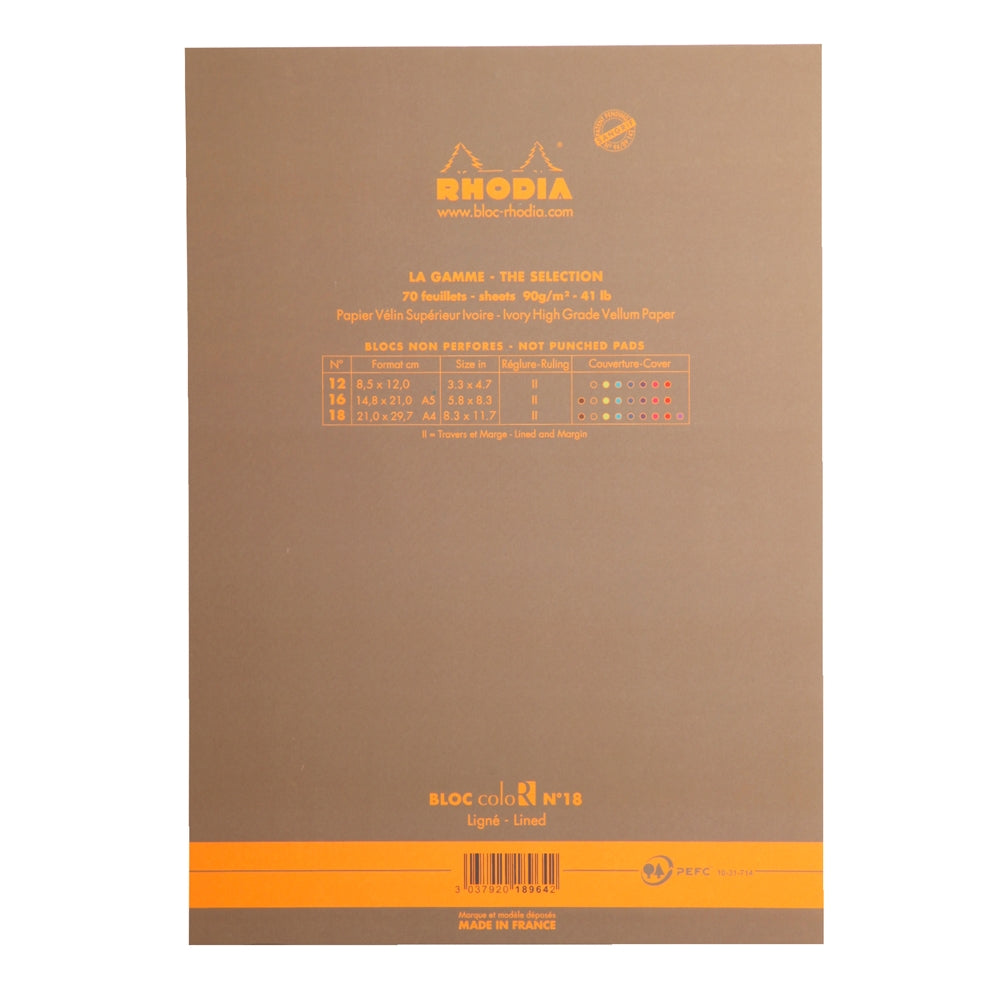 RHODIA Basics coloR No.18 210x297mm Lined Taupe