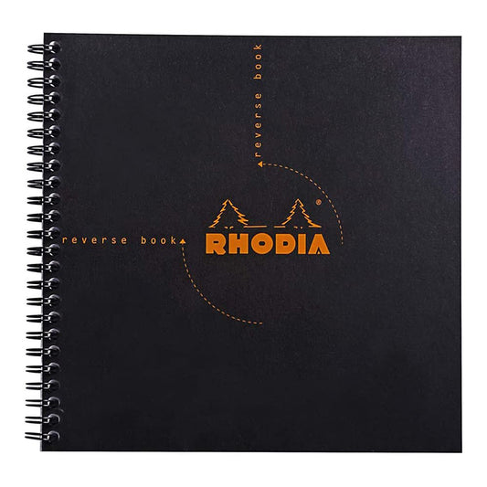 RHODIA Classic Reverse Book 210x210mm 5x5 Sq Black