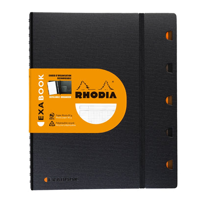 RHODIActive Exabook A4+ 225x297mm 5x5 Sq Black