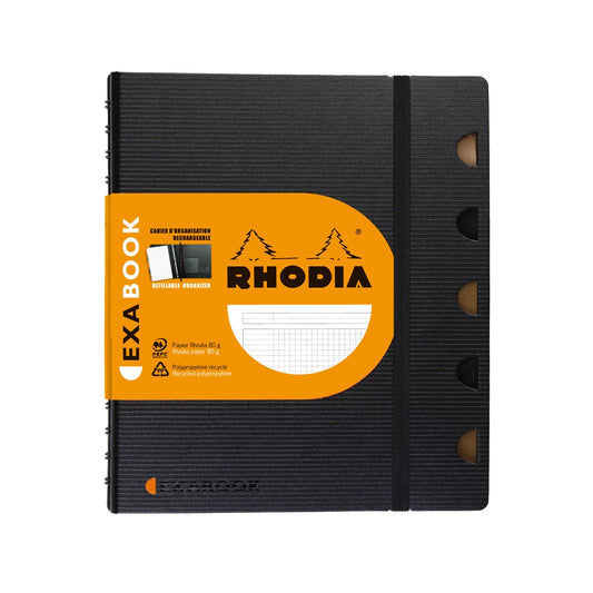 RHODIActive Exabook A5+ 160x210mm 5x5 Sq Black