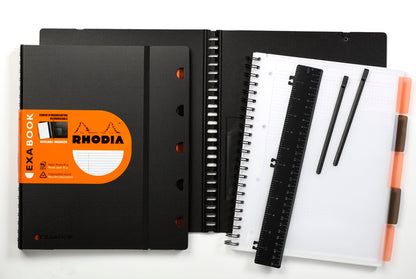 RHODIActive Exabook A5+ 160x210mm 5x5 Sq Black