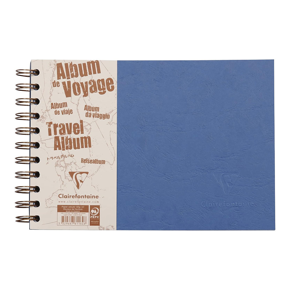 CLAIREFONTAINE Age Bag Travel Album 21x14.8cm 40s Blue