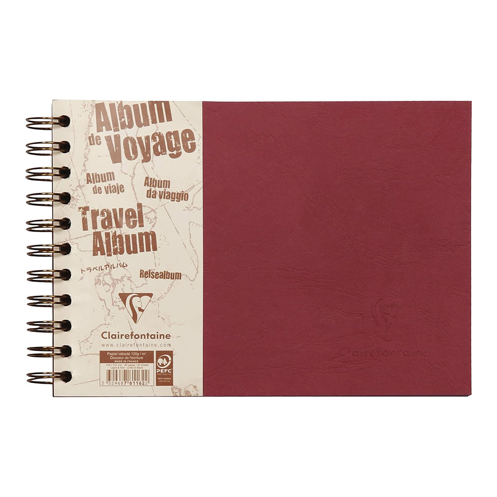 CLAIREFONTAINE Age Bag Travel Album 21x14.8cm 40s Red