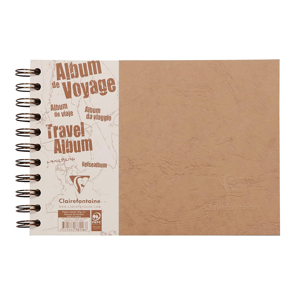 CLAIREFONTAINE Age Bag Travel Album 21x14.8cm 160g 20s Tobacco