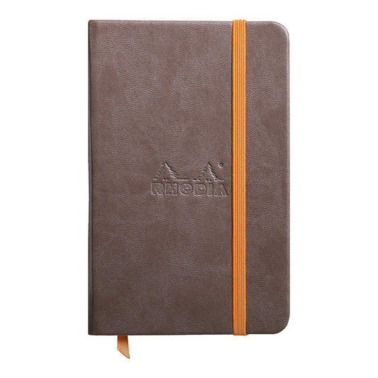 RHODIArama Webnotebook A6 Ivory Plain Hardcover-Chocolate