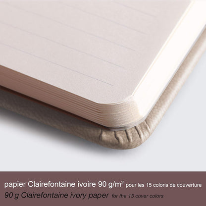 RHODIArama Webnotebook A6 Ivory Plain Hardcover-Chocolate