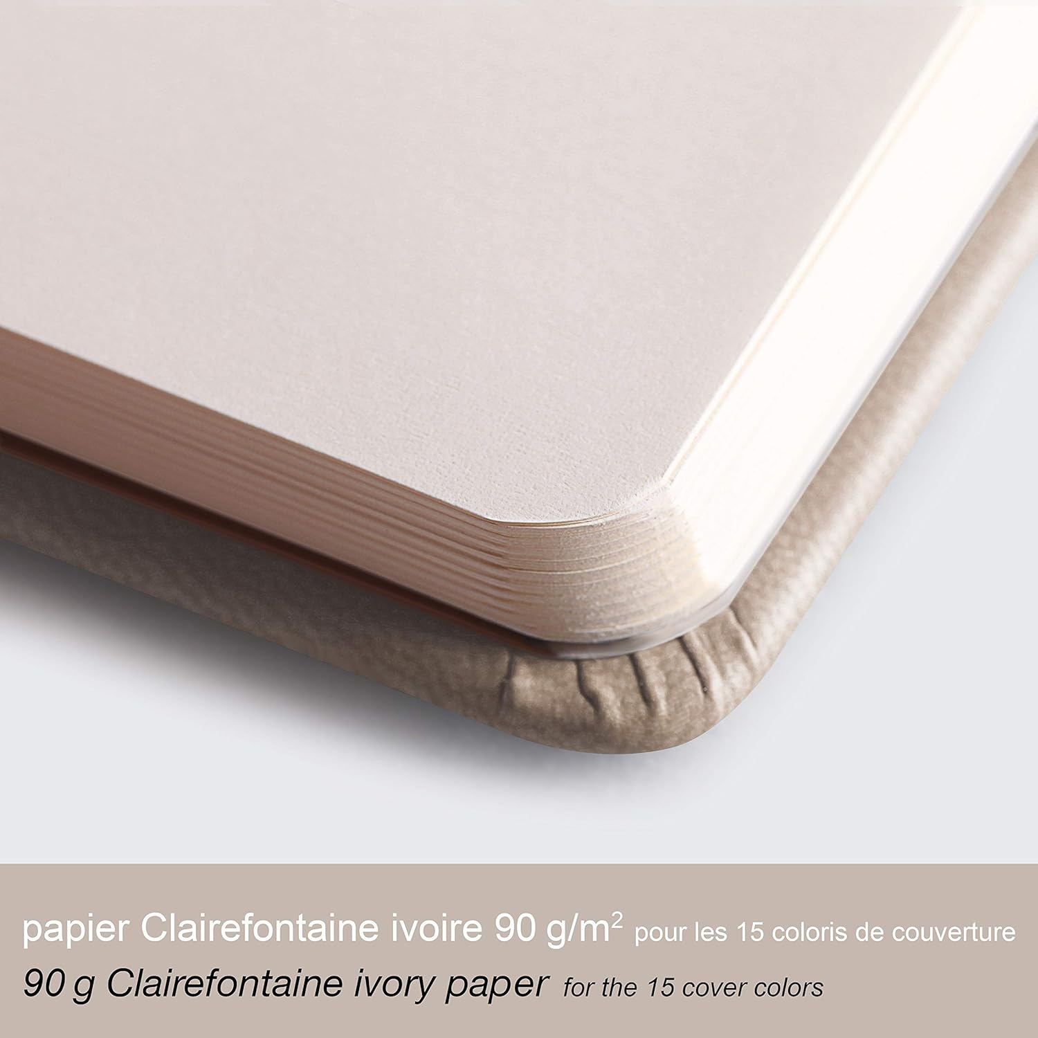 RHODIArama Webnotebook A6 Ivory Plain Hardcover-Beige