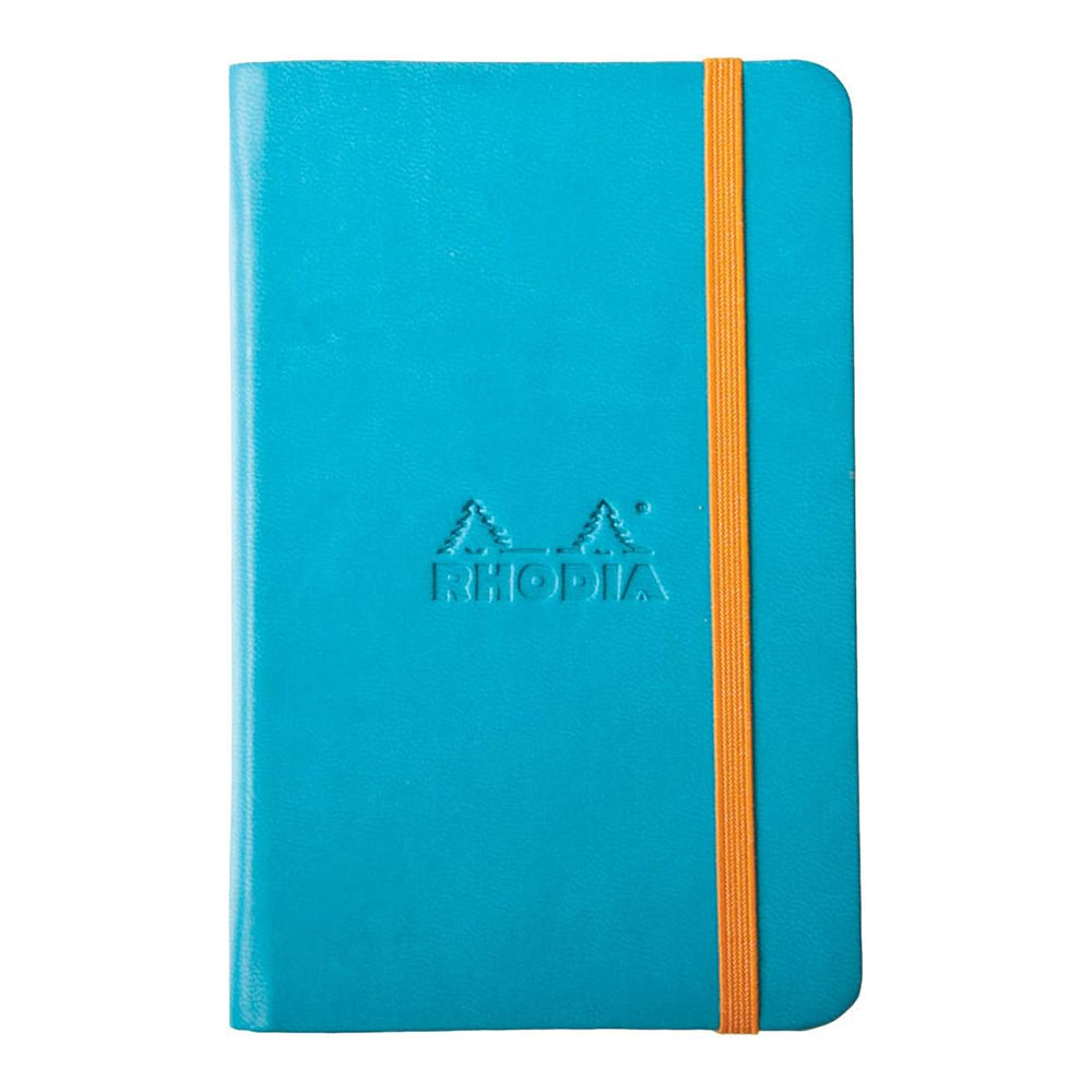 RHODIArama Webnotebook A6 Ivory Plain Hardcover-Turquoise