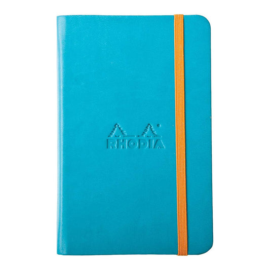 RHODIArama Webnotebook A6 Ivory Plain Hardcover-Turquoise