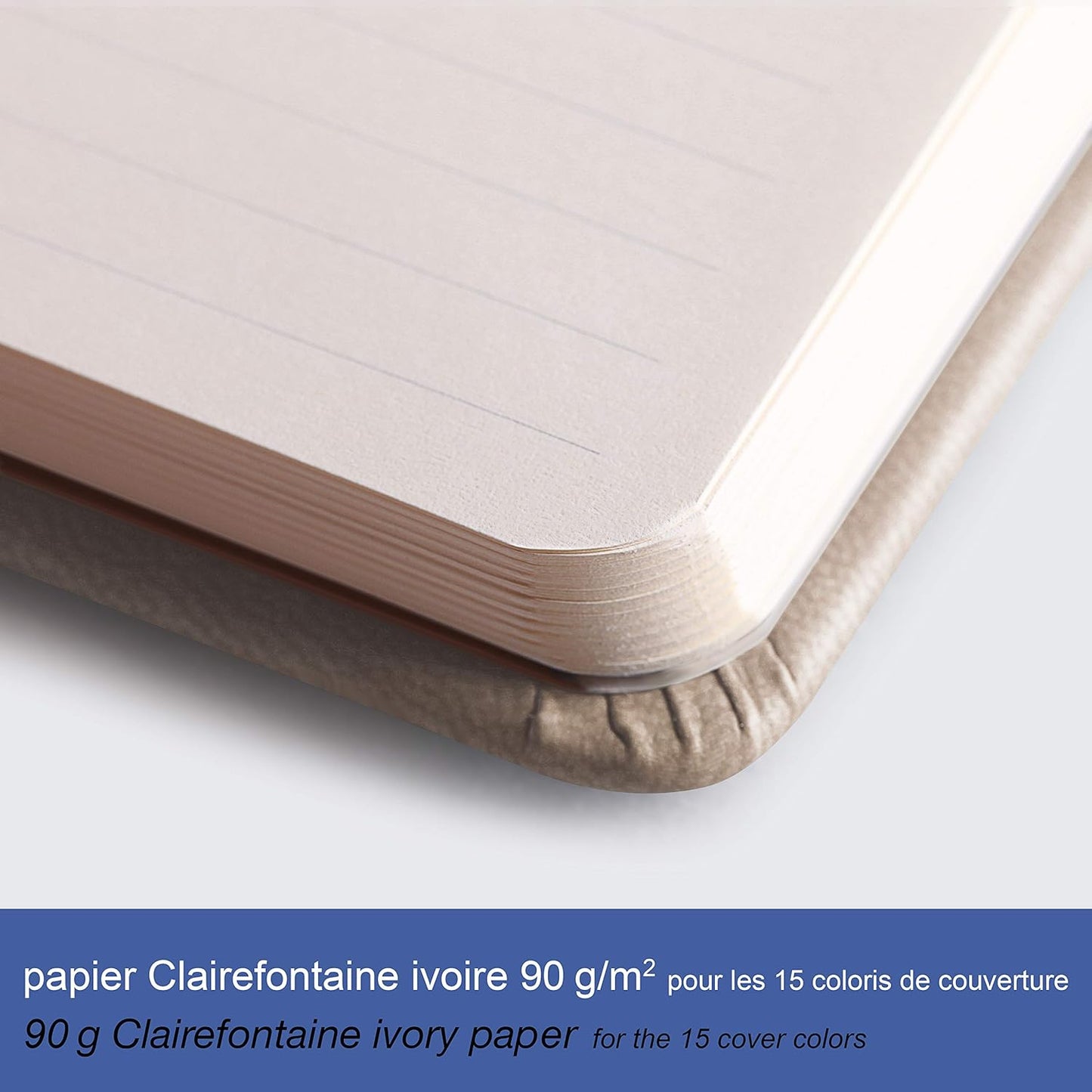 RHODIArama Webnotebook A6 Ivory Plain Hardcover-Sapphire Blue