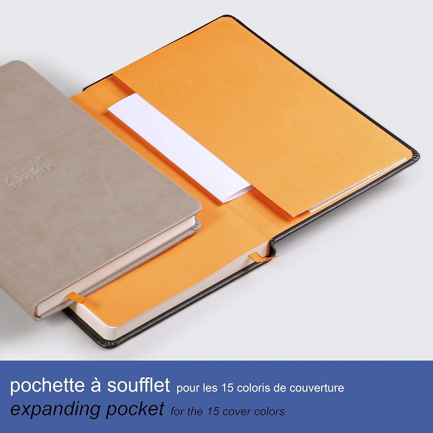 RHODIArama Webnotebook A6 Ivory Plain Hardcover-Sapphire Blue