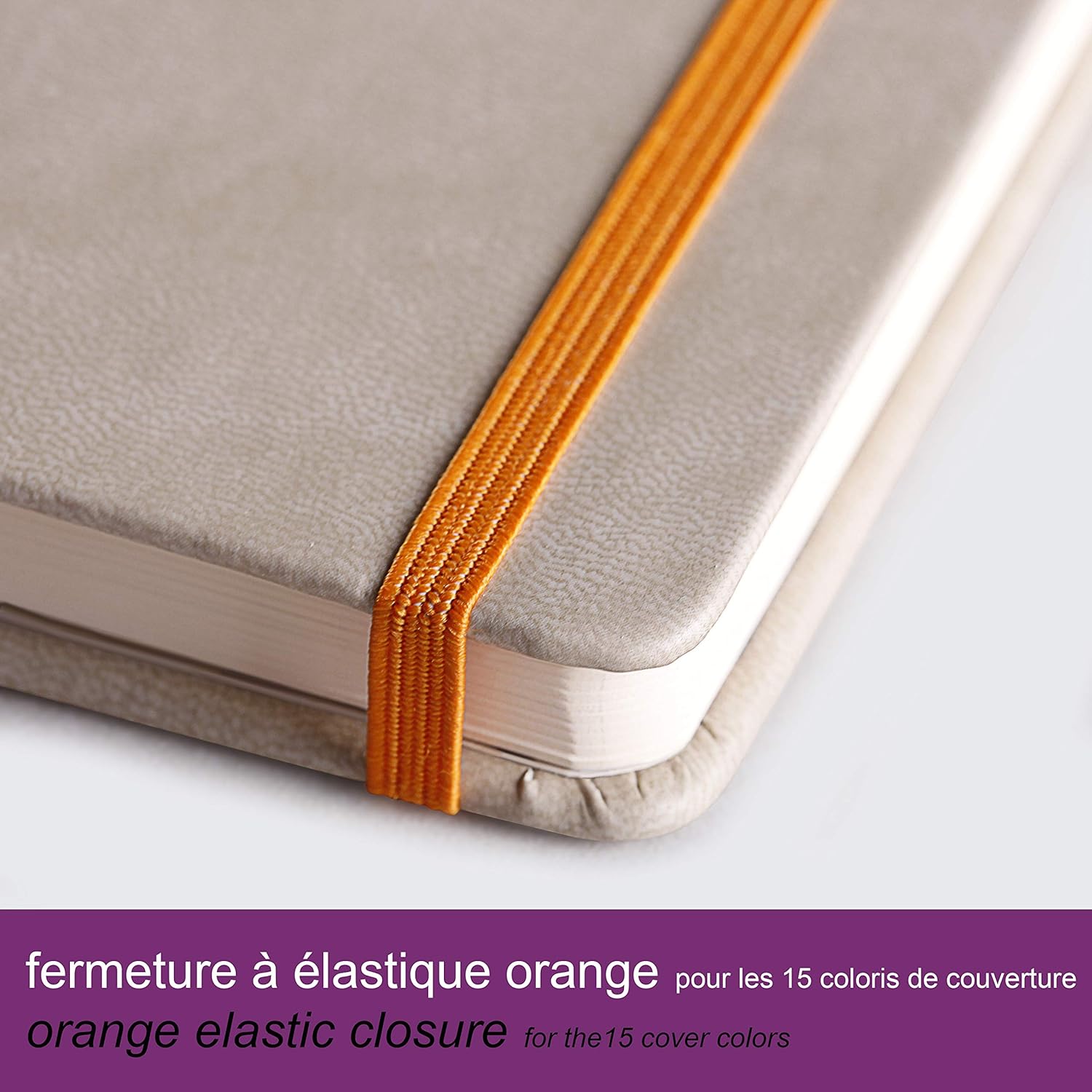 RHODIArama Webnotebook A6 Ivory Plain Hardcover-Purple