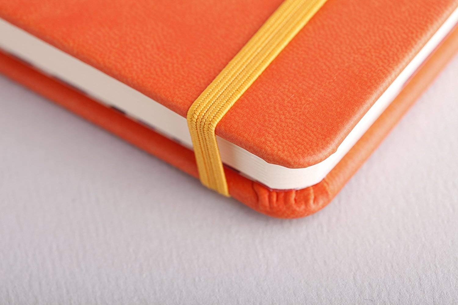 RHODIArama Webnotebook A6 Ivory Plain Hardcover-Tangerine