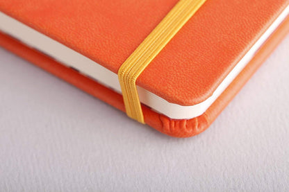 RHODIArama Webnotebook A6 Ivory Plain Hardcover-Tangerine