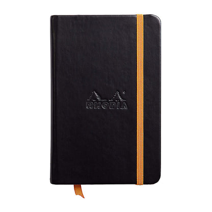 RHODIArama Webnotebook A6 Ivory Lined Hardcover-Black