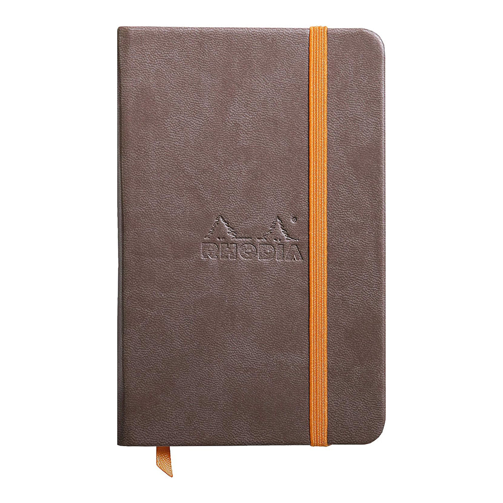 RHODIArama Webnotebook A6 Ivory Lined Hardcover-Chocolate