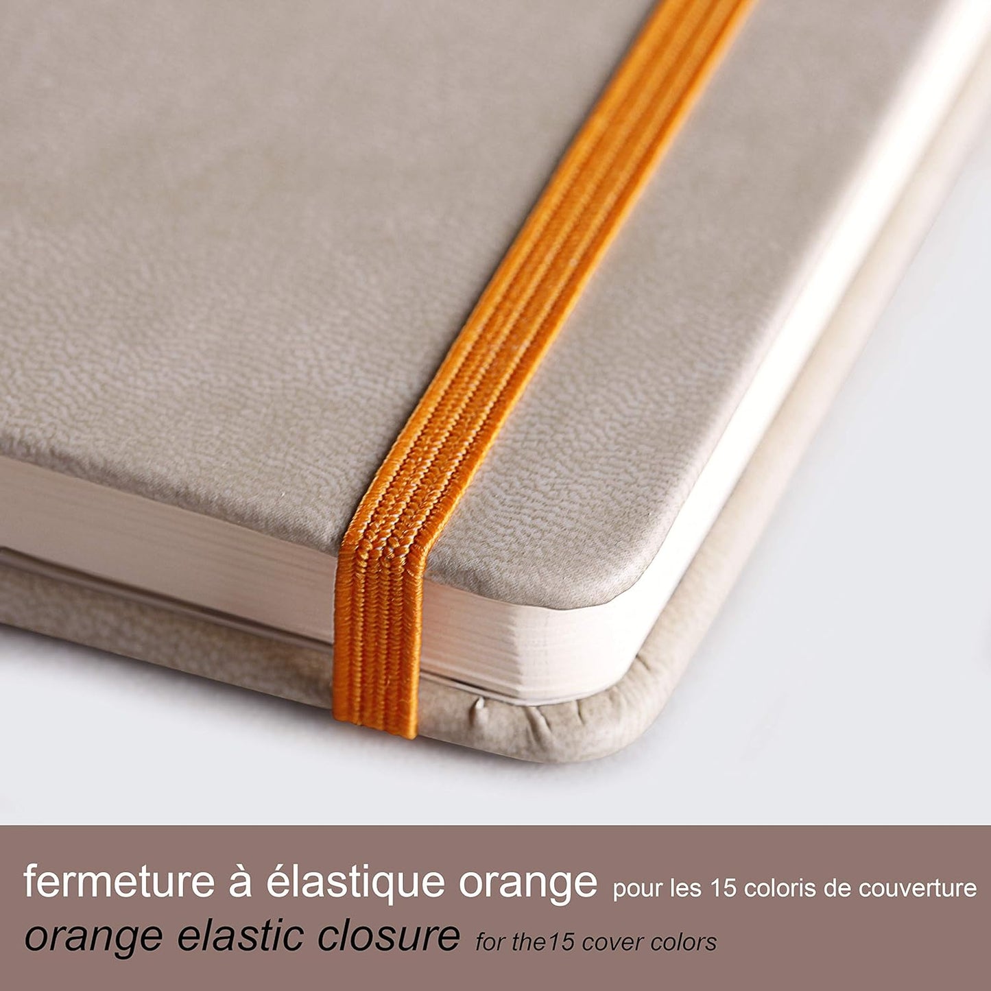 RHODIArama Webnotebook A6 Ivory Lined Hardcover-Taupe