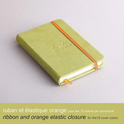 RHODIArama Webnotebook A6 Ivory Lined Hardcover-Anise Green