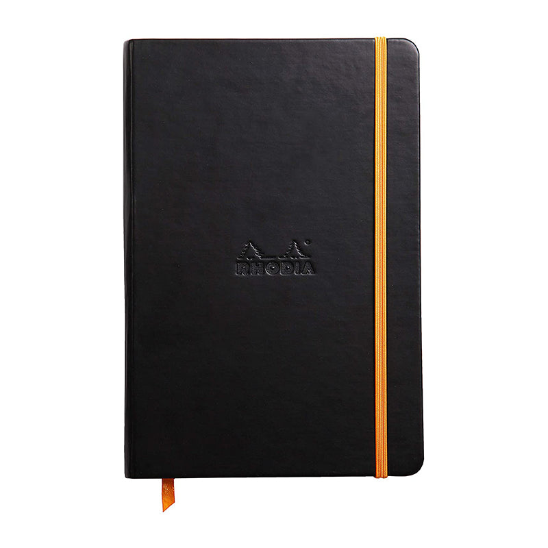 RHODIArama Webnotebook A5 Ivory Plain Hardcover-Black