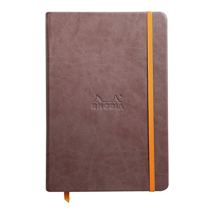 RHODIArama Webnotebook A5 Ivory Plain Hardcover-Chocolate