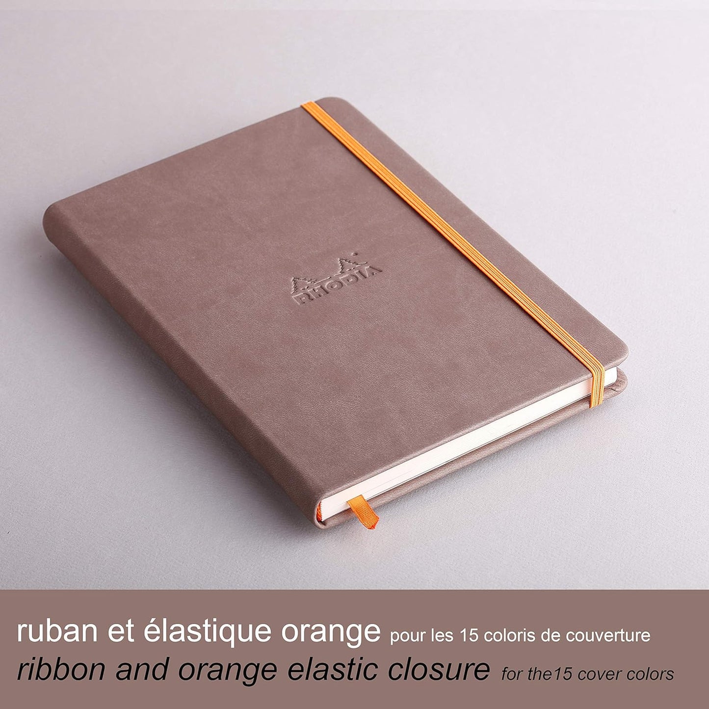 RHODIArama Webnotebook A5 Ivory Plain Hardcover-Taupe