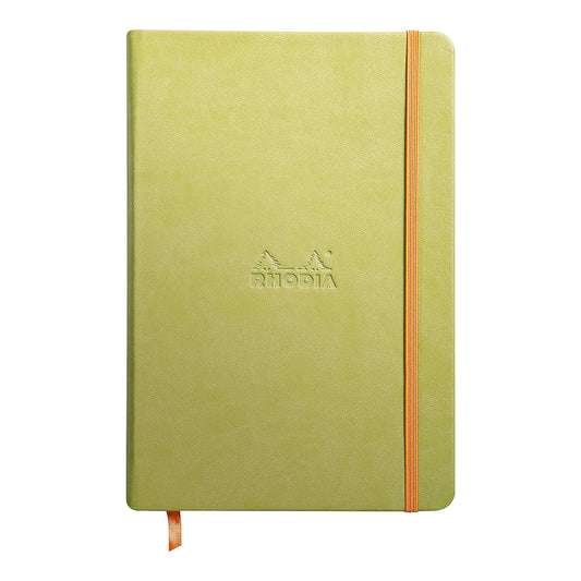 RHODIArama Webnotebook A5 Ivory Plain Hardcover-Anise Green